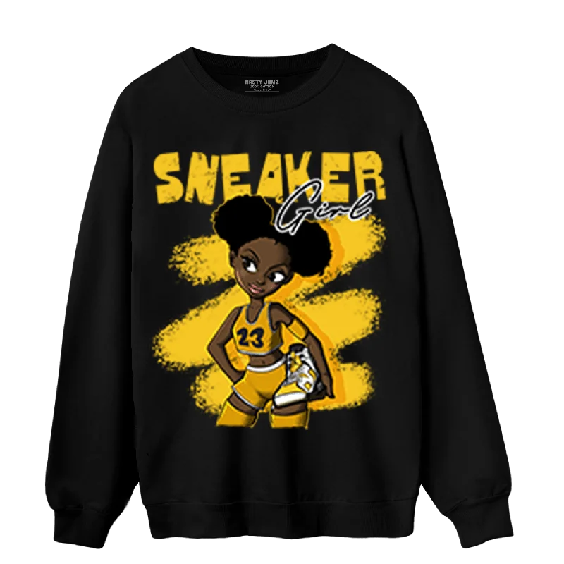 Oversized Unisex Fashion Pieces Stylish Looks NastyJamz Yellow Ochre 6s Sweatshirt Match Black Sneaker Girl