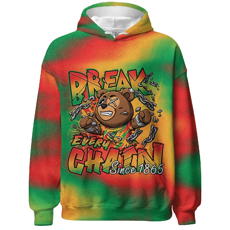 Breathable And Lightweight Unisex Wear Chic And Edgy NastyJamz BER Break Chain Juneteeth Hoodie All-Over Print