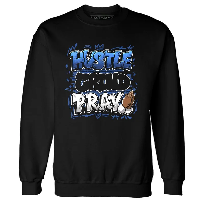 Gender-Neutral Clothing Styles Vintage-Inspired Style Offers Blueberry 12s NastyJamz Sweatshirt Match Hustle Grind Pray