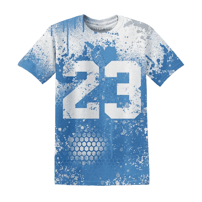 Sleek And Contemporary Gender-Free Outfits Mega Sale NastyJamz Carolina Blue Univercitii 17s T-Shirt Match 23 Painted Graffiti