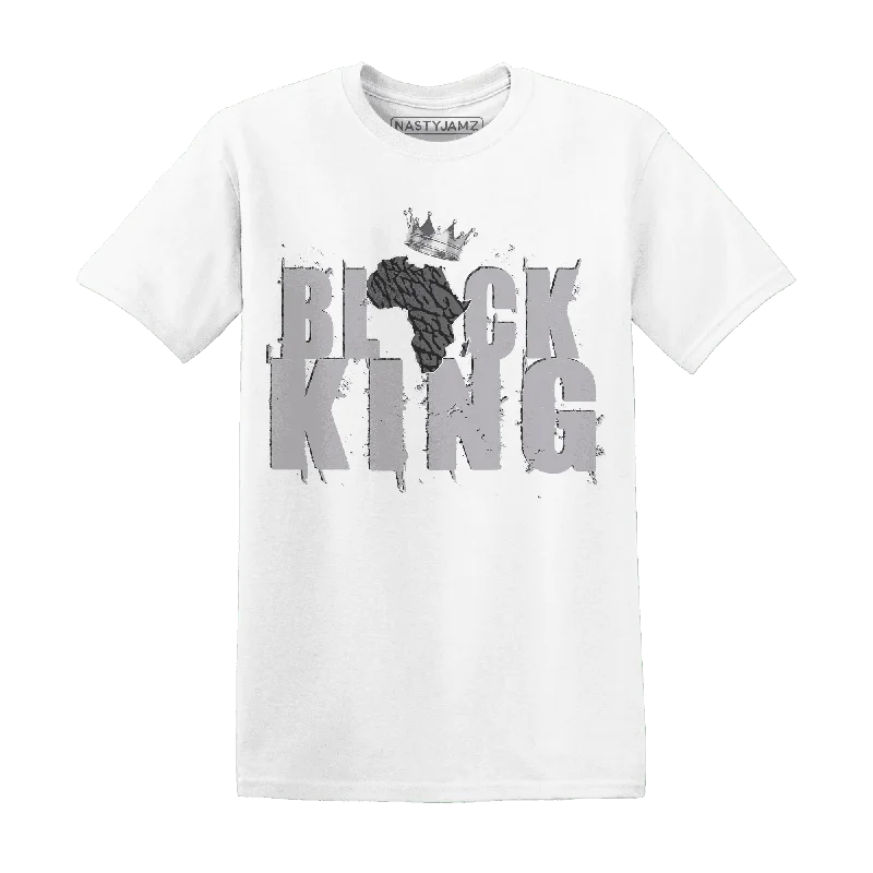 Contemporary Gender-Free Clothing Styles Style Redefined NastyJamz Cement Grey 3s T-Shirt Match  Black King Crown