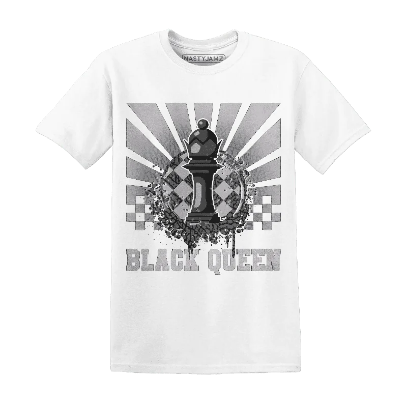 Unisex Casual Wear For All Seasons Mega Sale NastyJamz Cement Grey 3s T-Shirt Match  Black Queen Collection