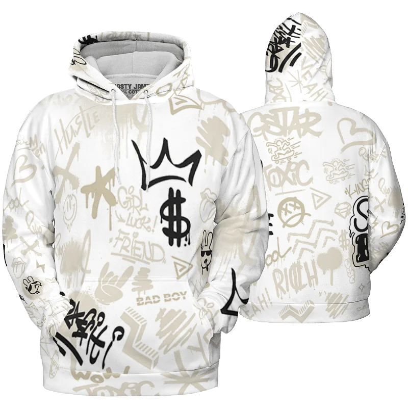 Unisex Casual Fashion Trends Relaxed Style NastyJamz Gratitude 11s Hoodie Match Graffiti King Doodle Style All-Over Print