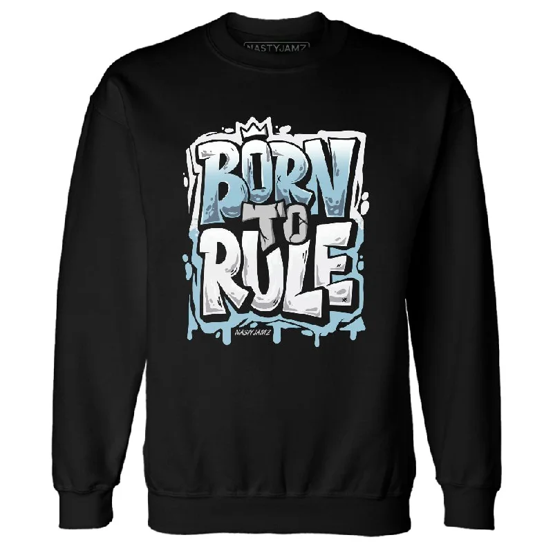 Sleek And Contemporary Gender-Free Outfits Statement Fashion Offers Legend Blue 11s NastyJamz Sweatshirt Match Born To Rule