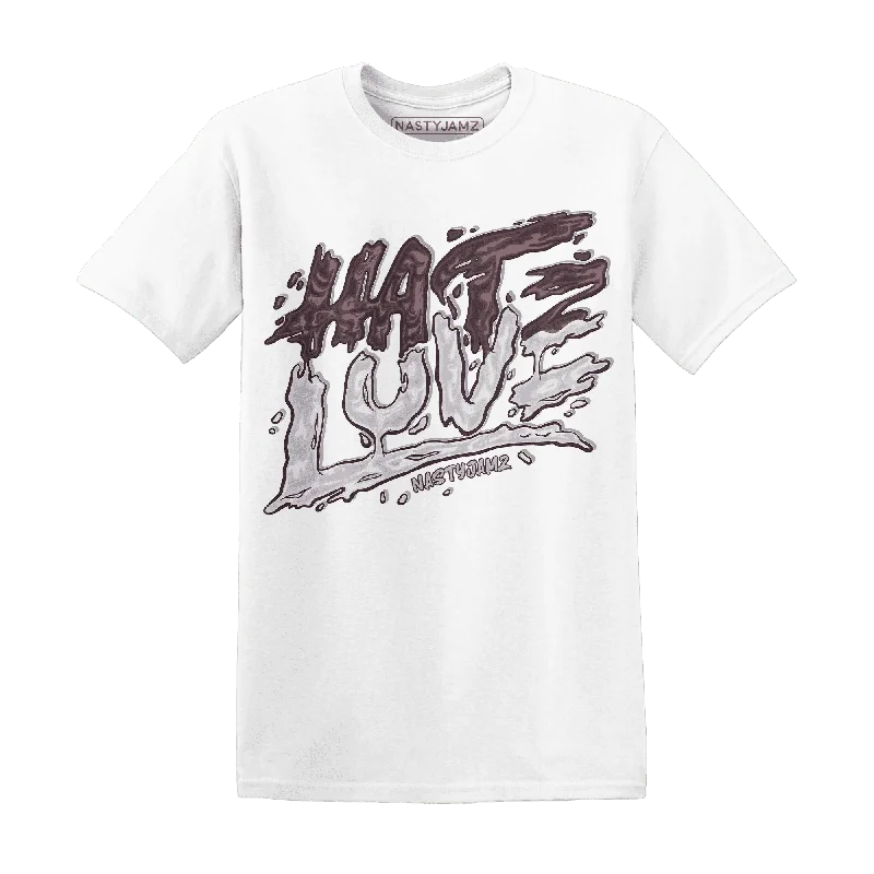 Casual Yet Sophisticated Unisex Fashion Relaxed Style Deals NastyJamz Burgundy Crush 3s T-Shirt Match Love Hate