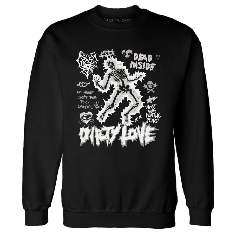 Casual And Trendy Unisex Fashion Staples Chic Style Discounts Reverse Metallic 5s NastyJamz Sweatshirt Match Dirty Love Skull