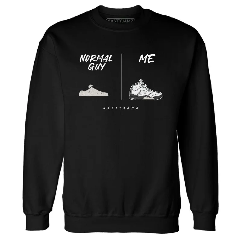 Sleek And Stylish Unisex Outerwear Relaxed Style Deals Reverse Metallic 5s NastyJamz Sweatshirt Match Normal Guy Shoe