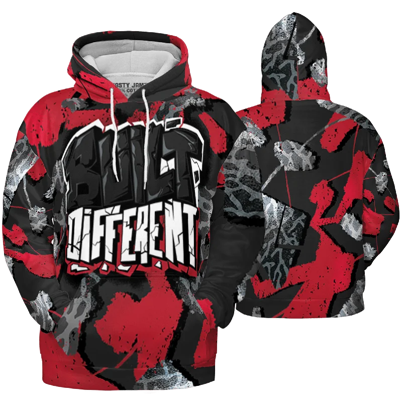 Trendy Unisex Streetwear Fashion End Of Season Sale NastyJamz Spizike Low Bred Hoodie Match Built Different Broken All-Over Print