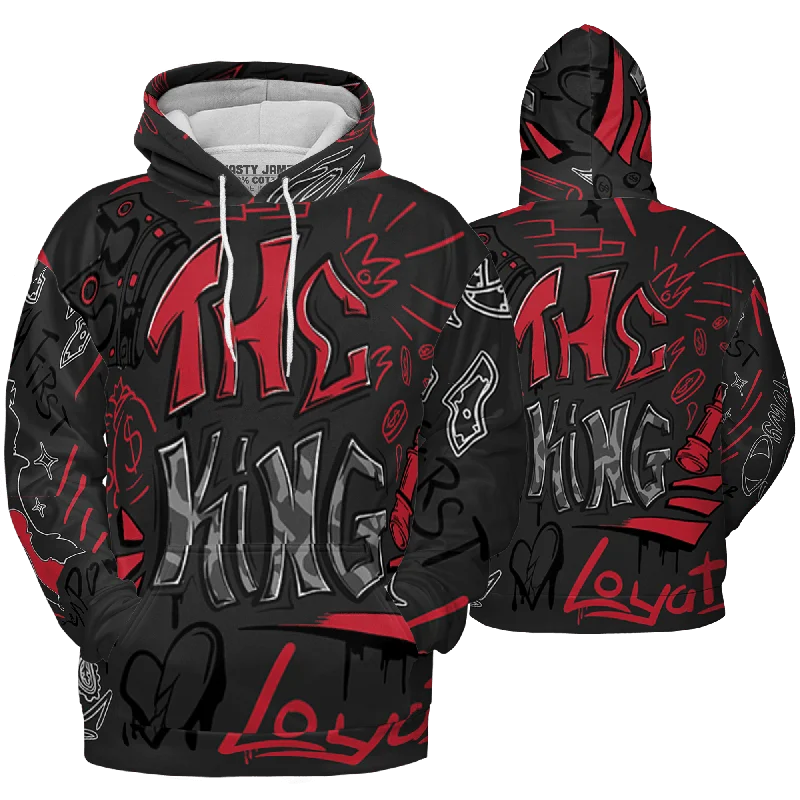 Functional And Stylish Unisex Wear Chic Trend Collection NastyJamz Spizike Low Bred Hoodie Match The King Graffiti All-Over Print