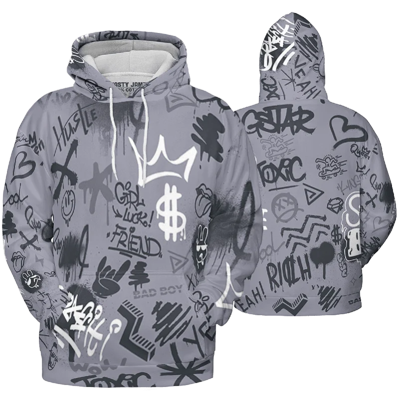 High-Quality Unisex Fashion Basics Enjoy Discount NastyJamz Stealth 14s Hoodie Match Graffiti King Doodle Style All-Over Print